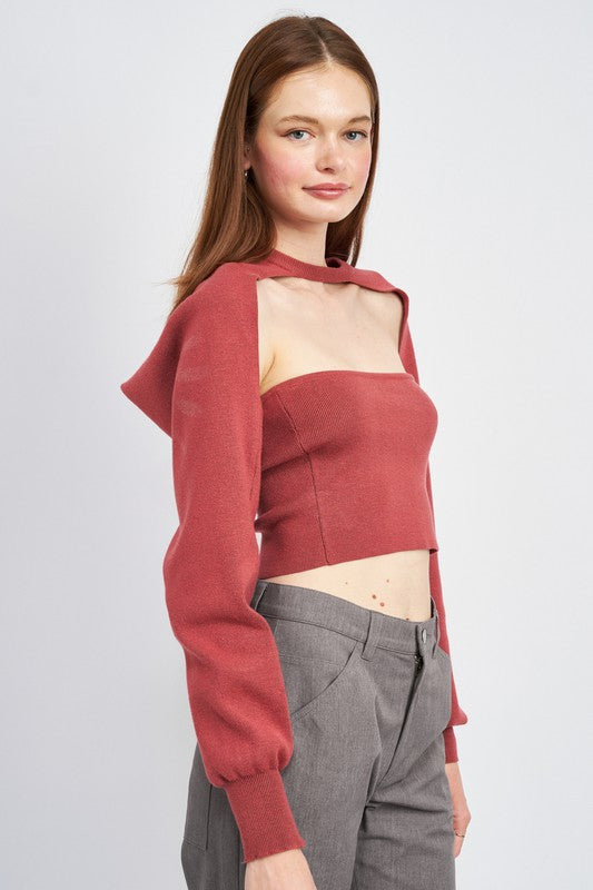 Tube Top & Sweater Top Set